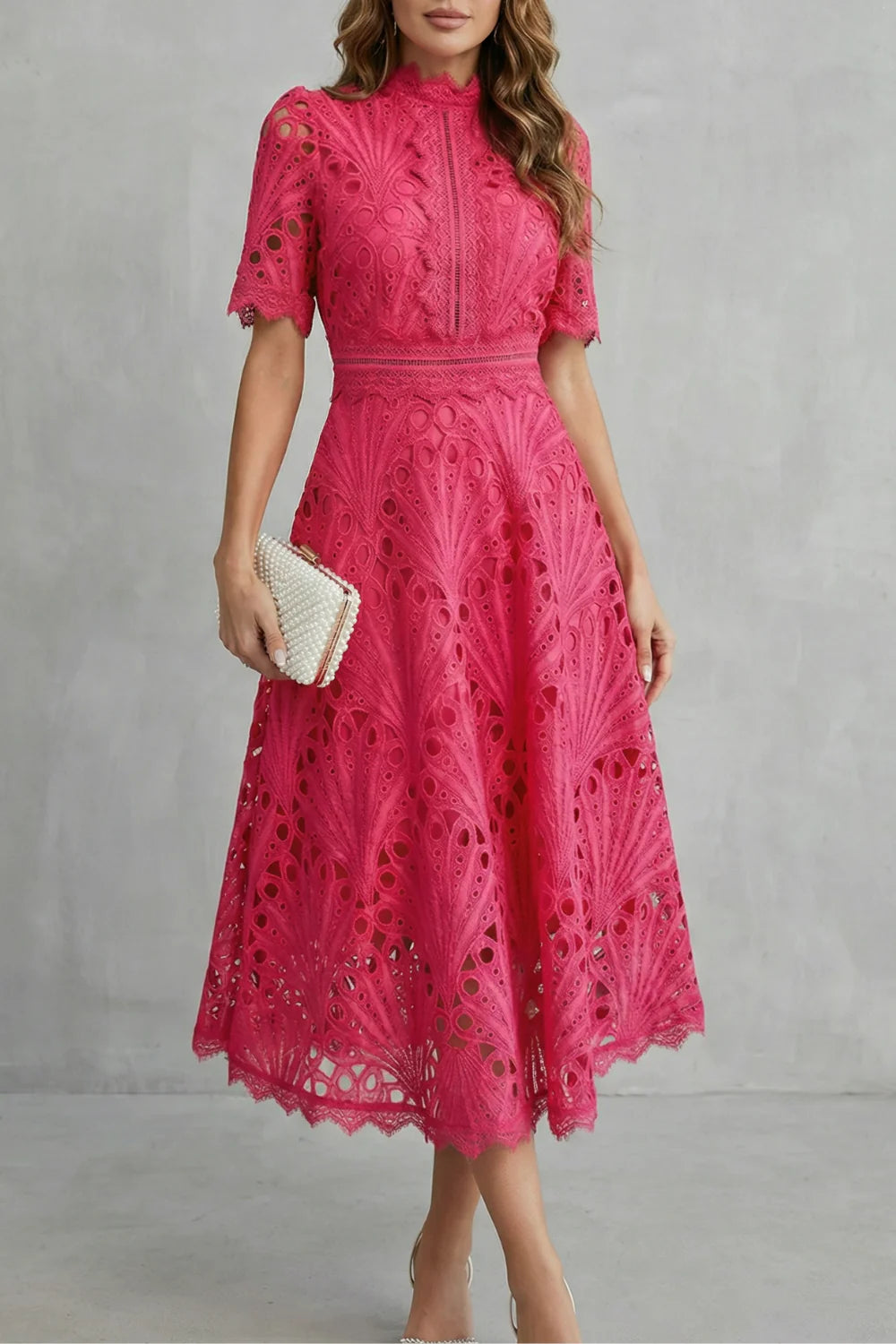Carla | Rochie midi elegantă din dantelă