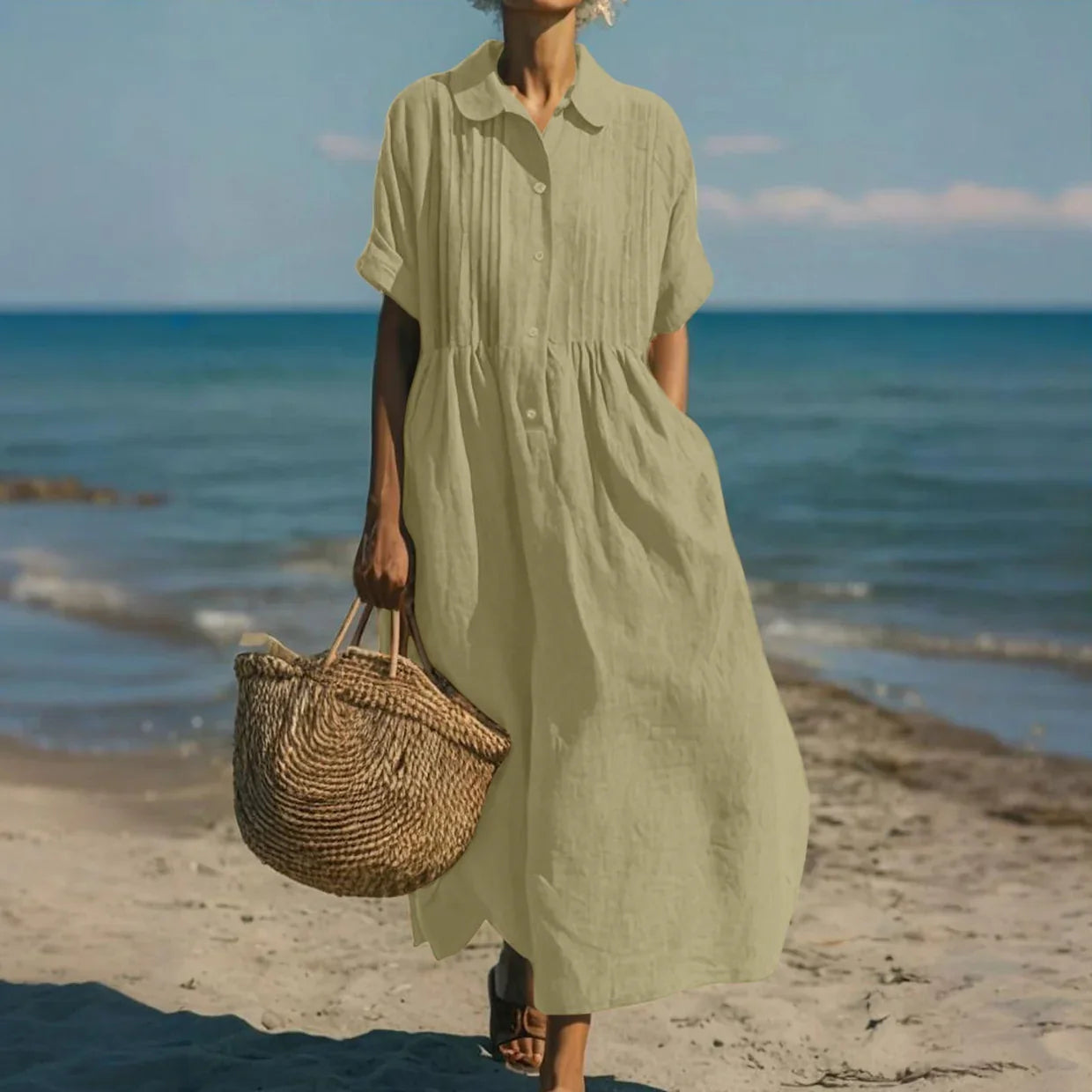 Victoire | Rochie elegantă din in pentru femei