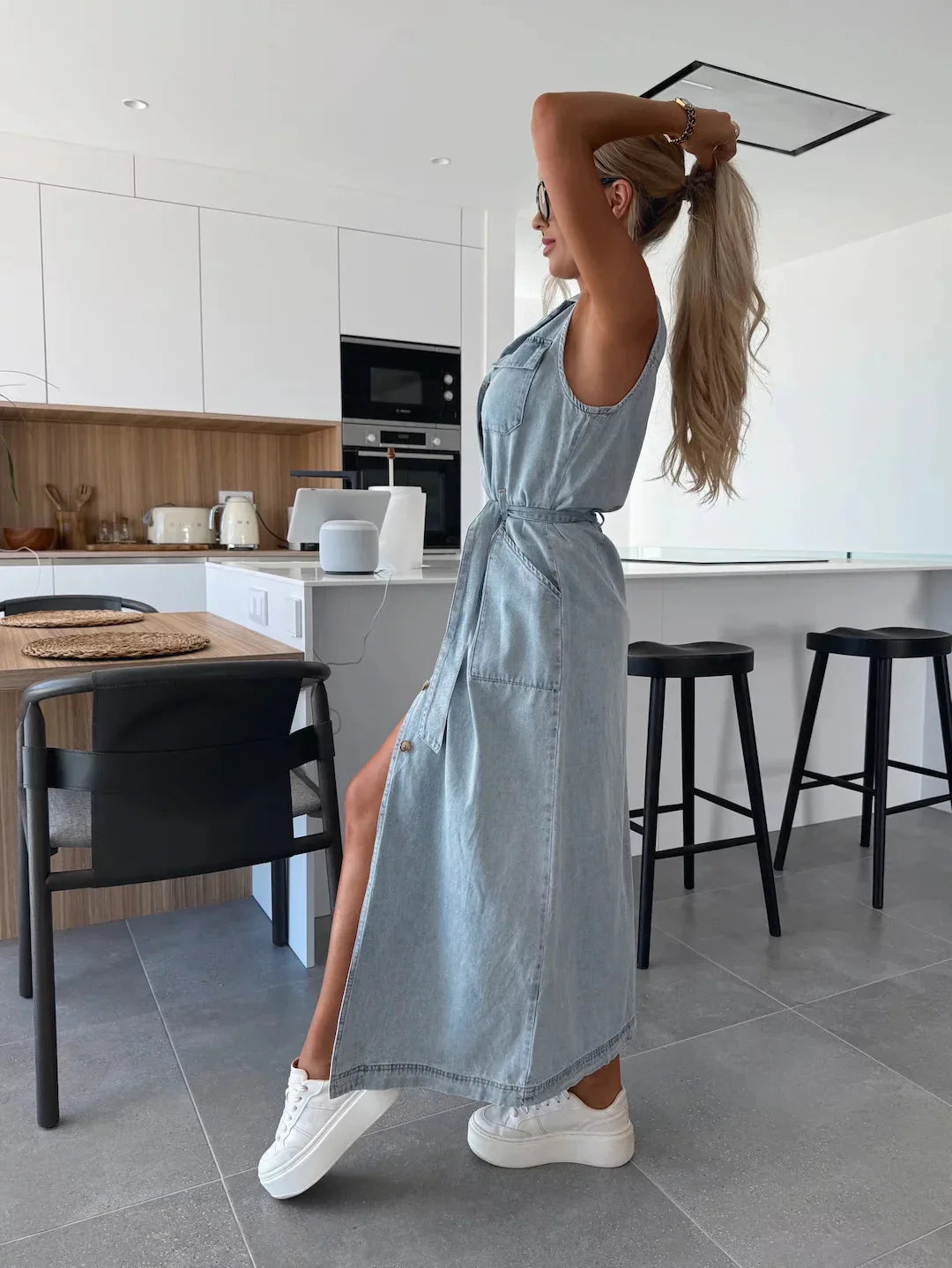 Jacinta | Rochie lungă elegantă cu buzunare