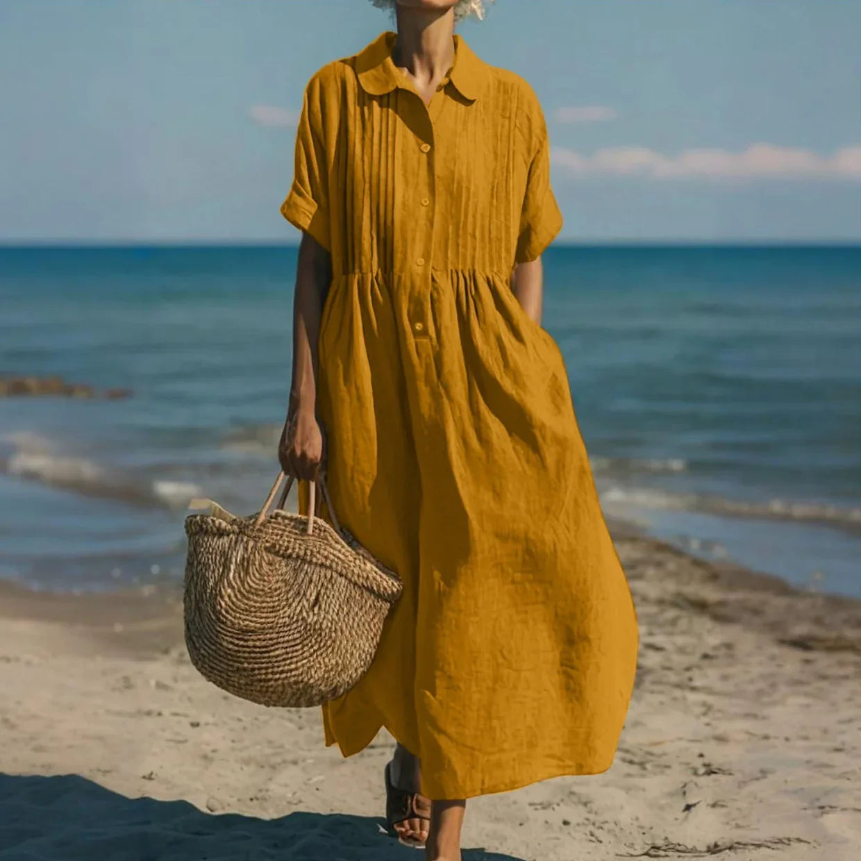 Victoire | Rochie elegantă din in pentru femei