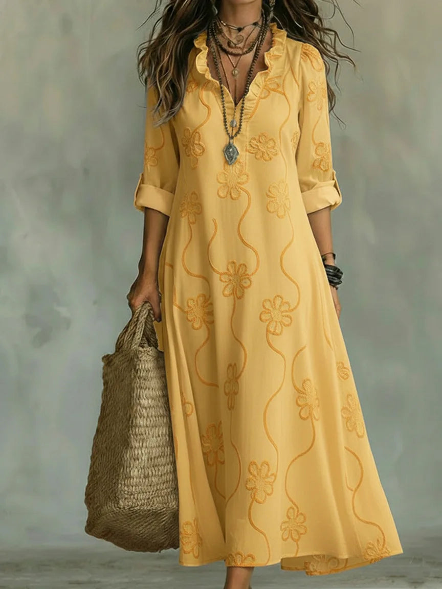 Sienna | Rochie lungă de vară cu imprimeu floral