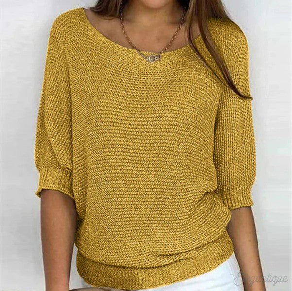 Luigia | Pulover elegant cu model împletit
