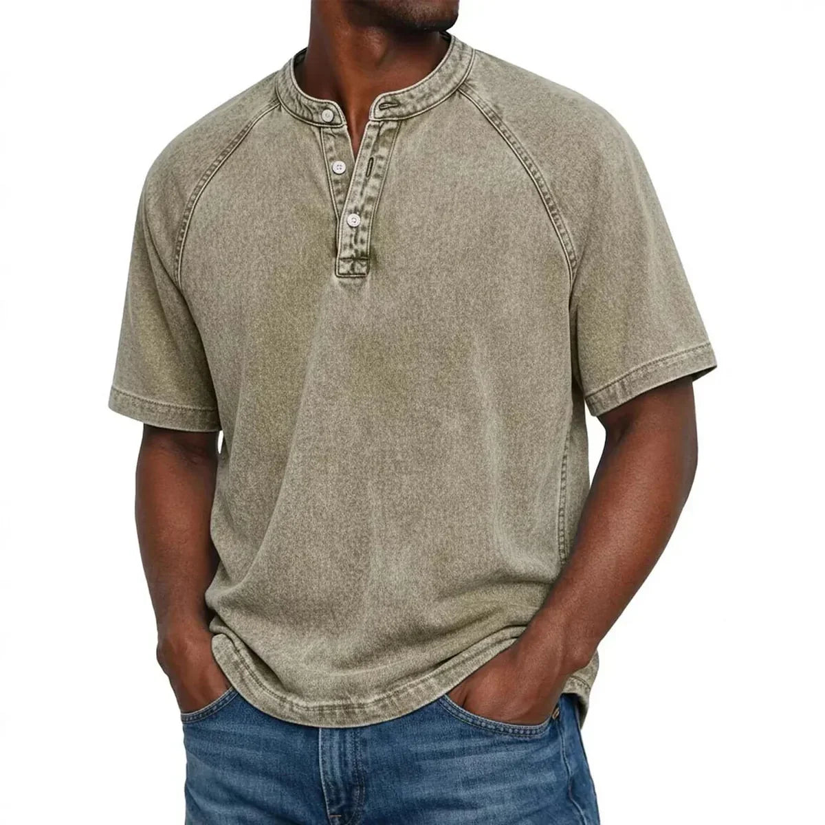Curtis | Tricou Henley în stil marinăresc