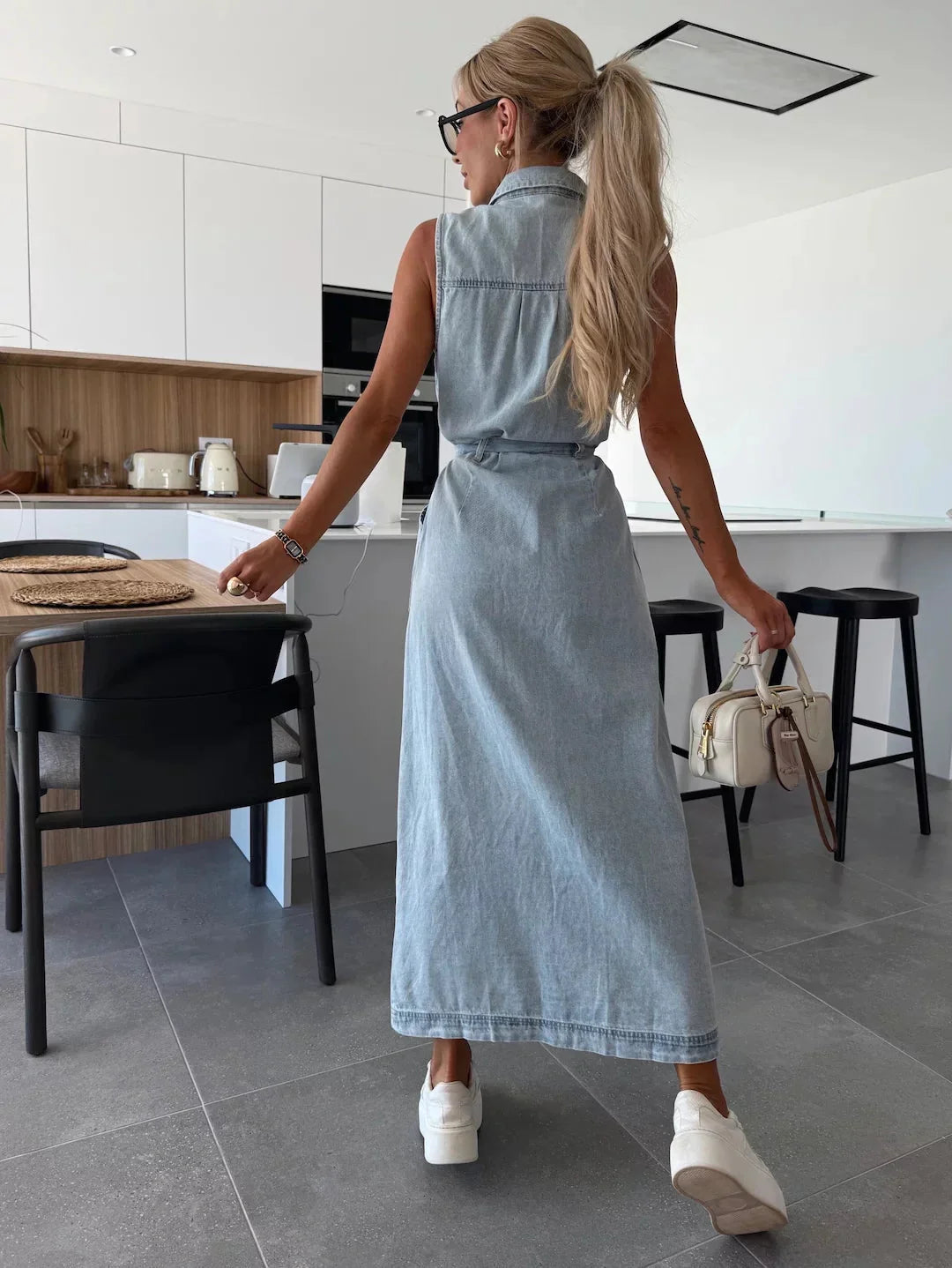 Jacinta | Rochie lungă elegantă cu buzunare