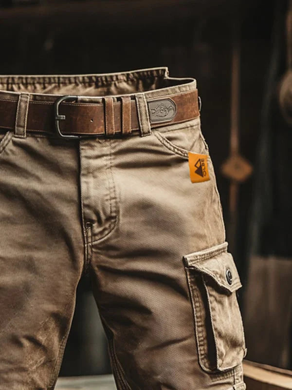 Novak | Pantaloni scurți cargo retro cu buzunare multiple