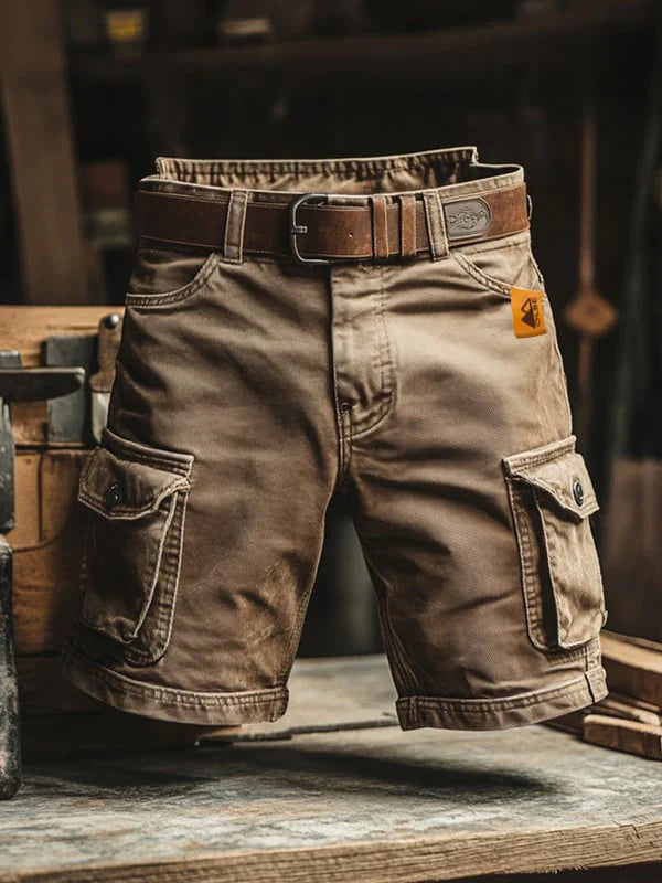 Novak | Pantaloni scurți cargo retro cu buzunare multiple