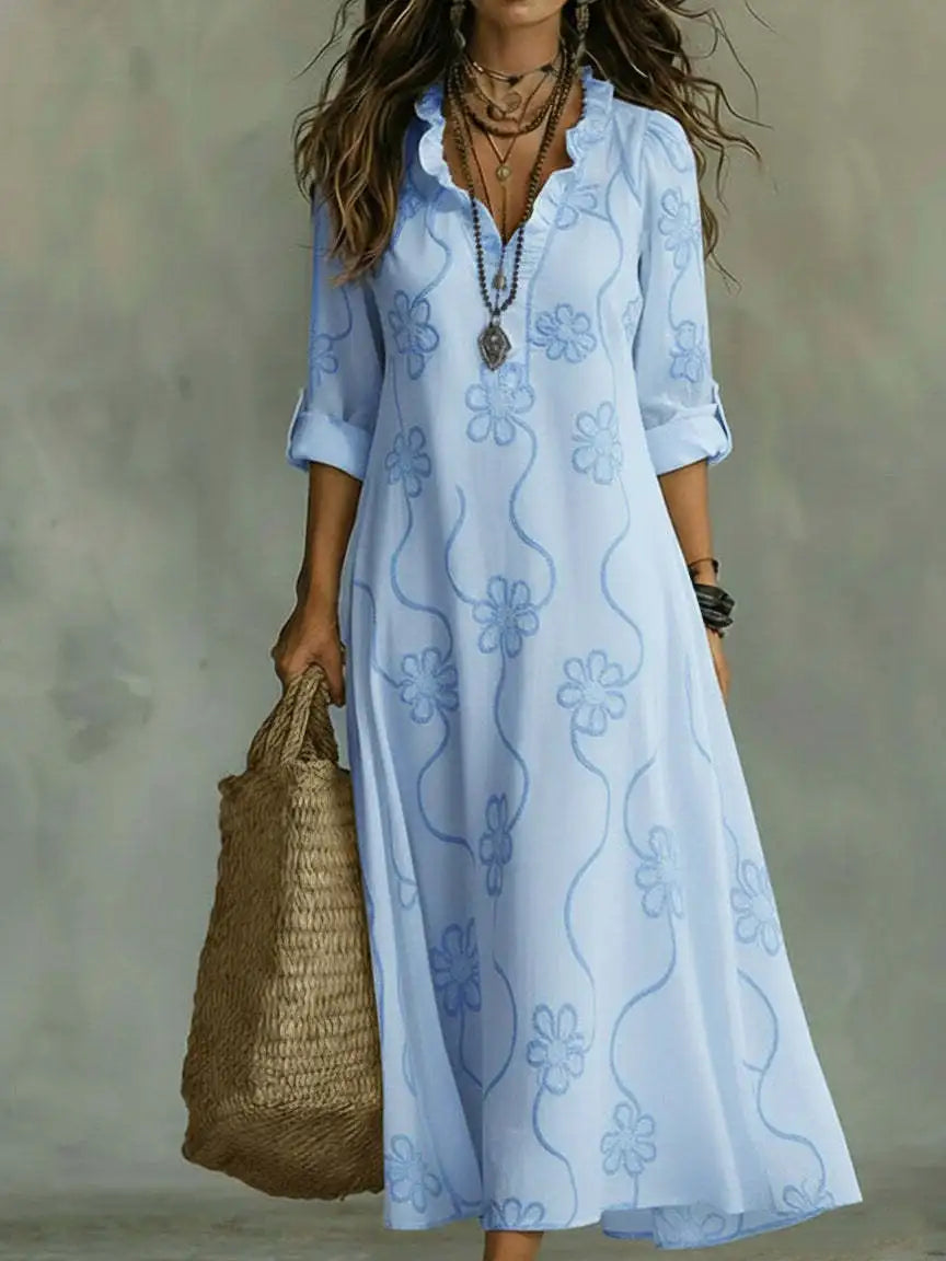 Sienna | Rochie lungă de vară cu imprimeu floral