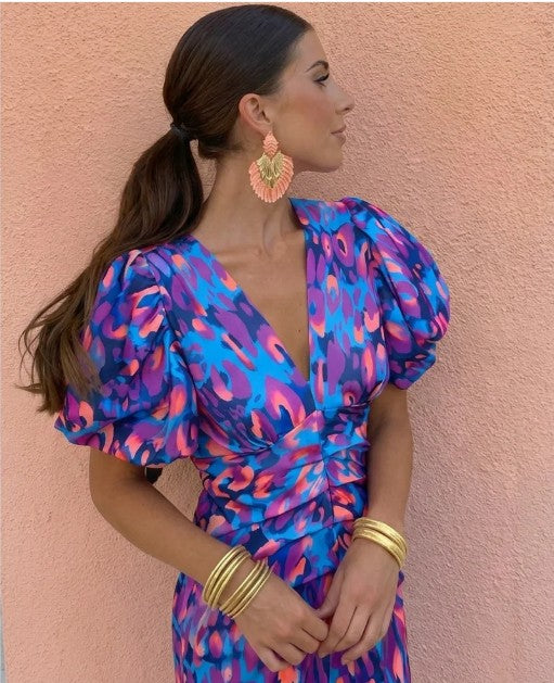 Tiana | Rochie cu mâneci plisate