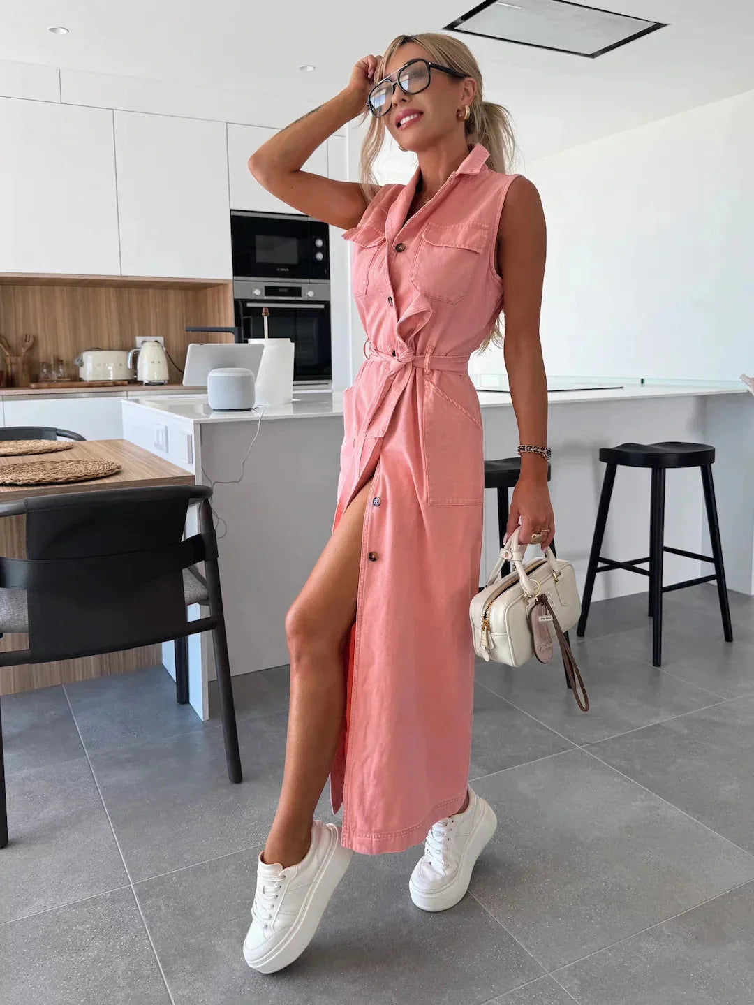 Jacinta | Rochie lungă elegantă cu buzunare